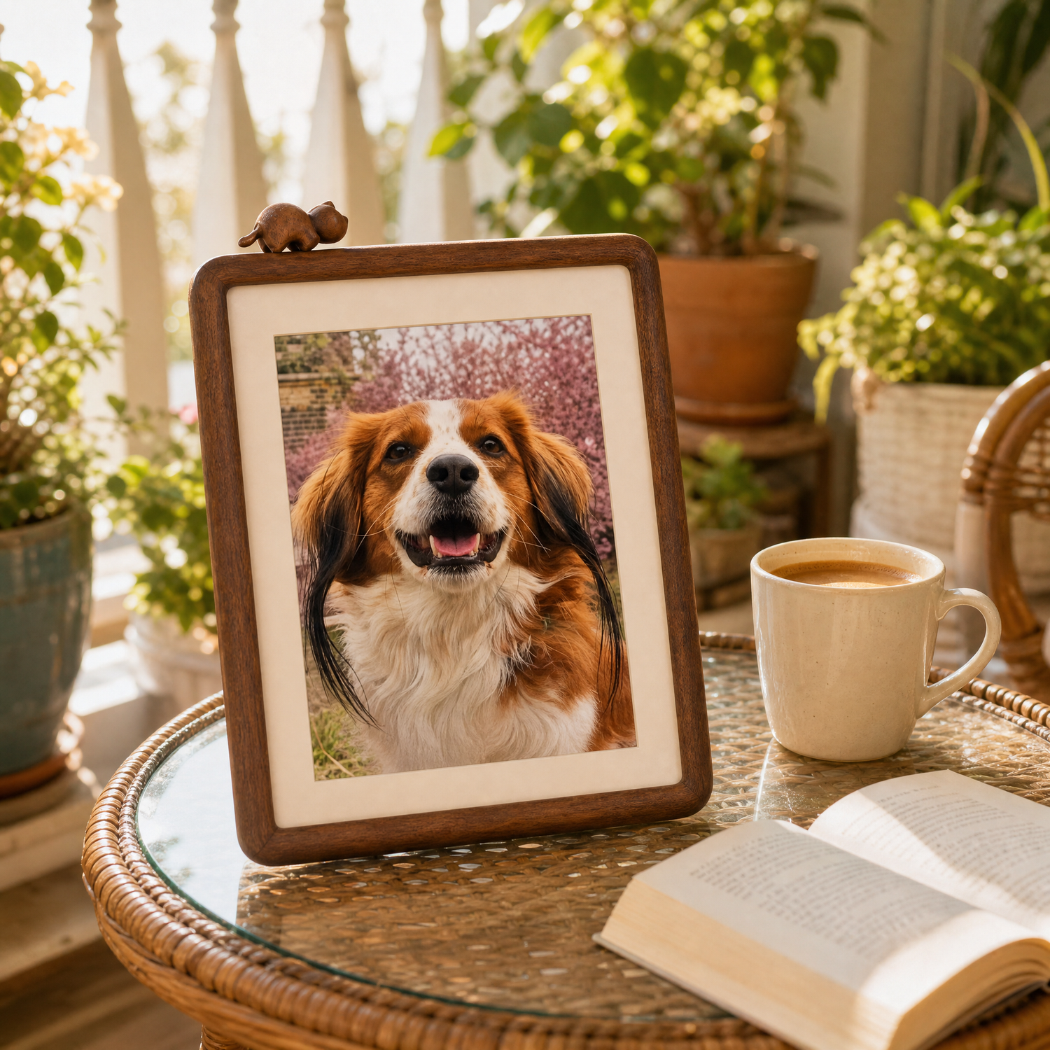 Pippo Walnut Pet Keepsake Picture Frame