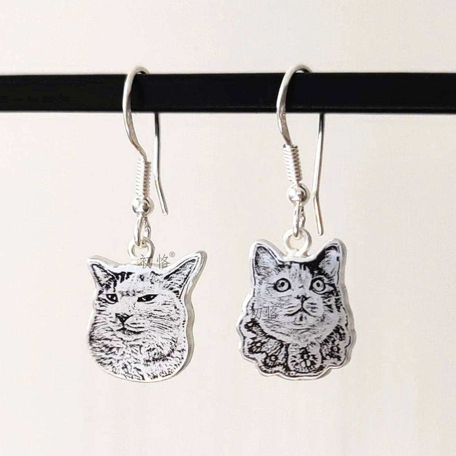 Lyra Custom Pet Portrait Earrings