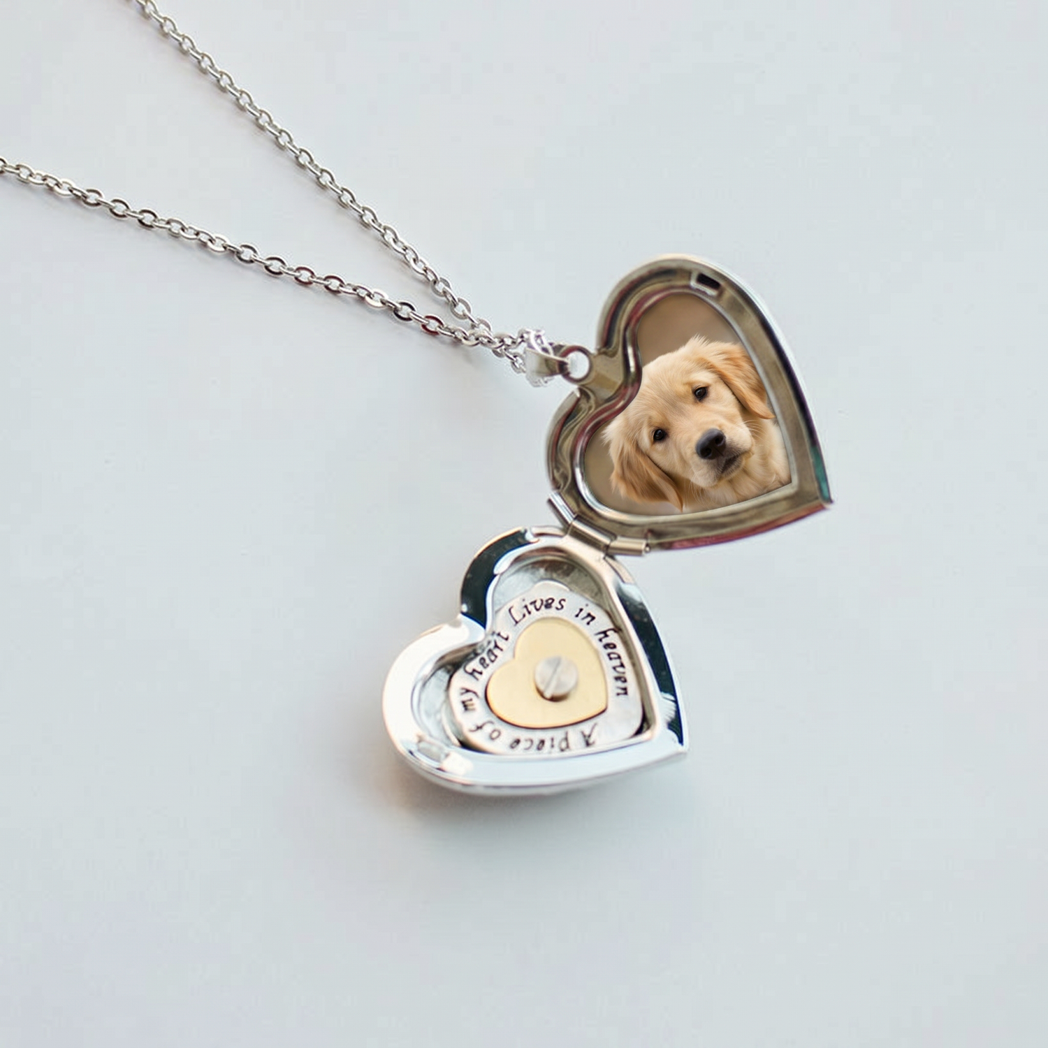 Memory Locket Pet Keepsake Necklace