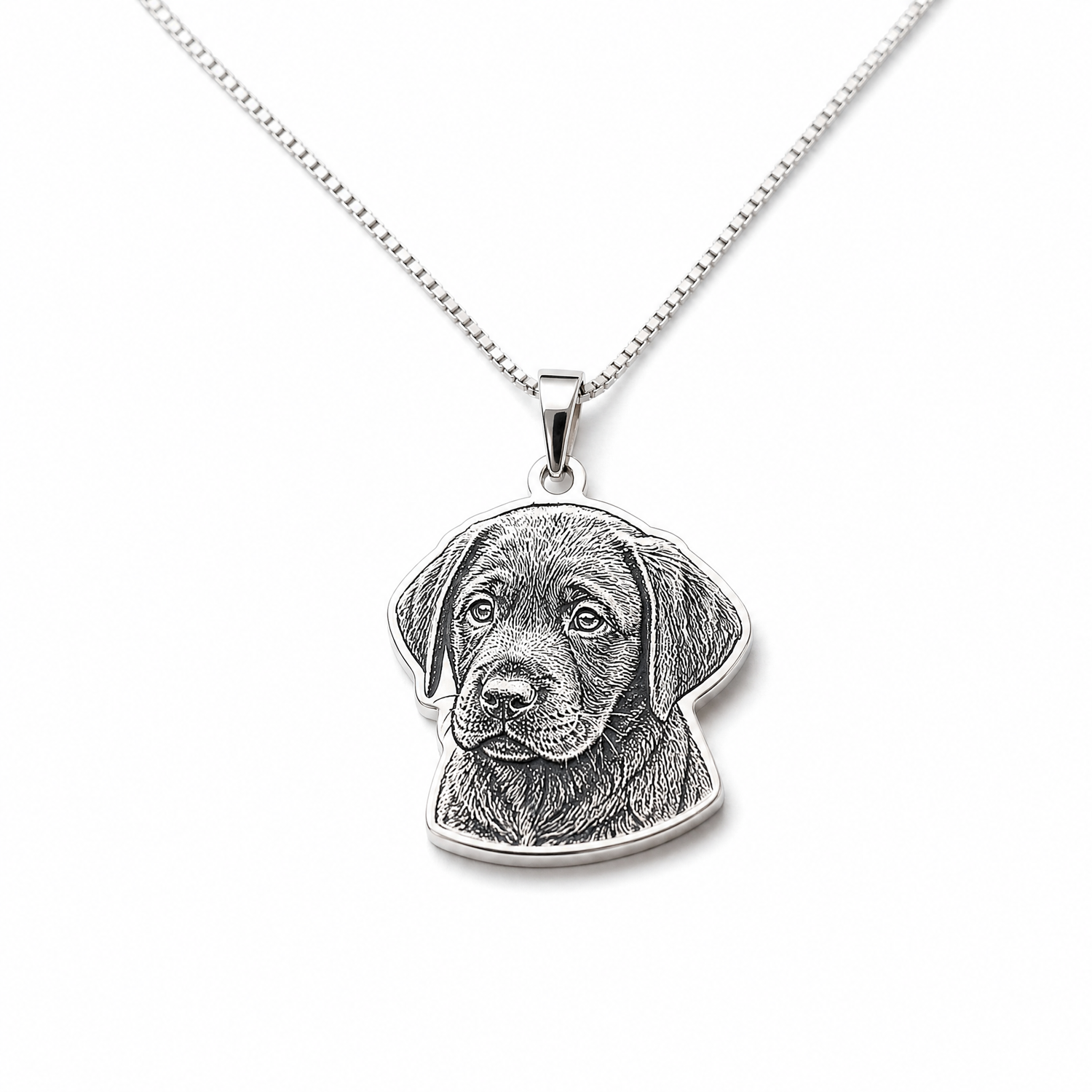 Personalized Pet Portrait Necklace from Photo