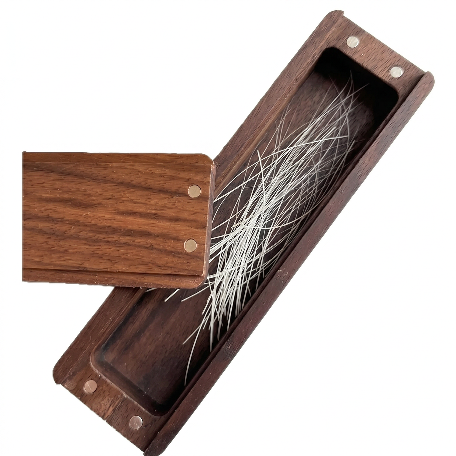 Premium Black Walnut Cat Whisker Keepsake Box