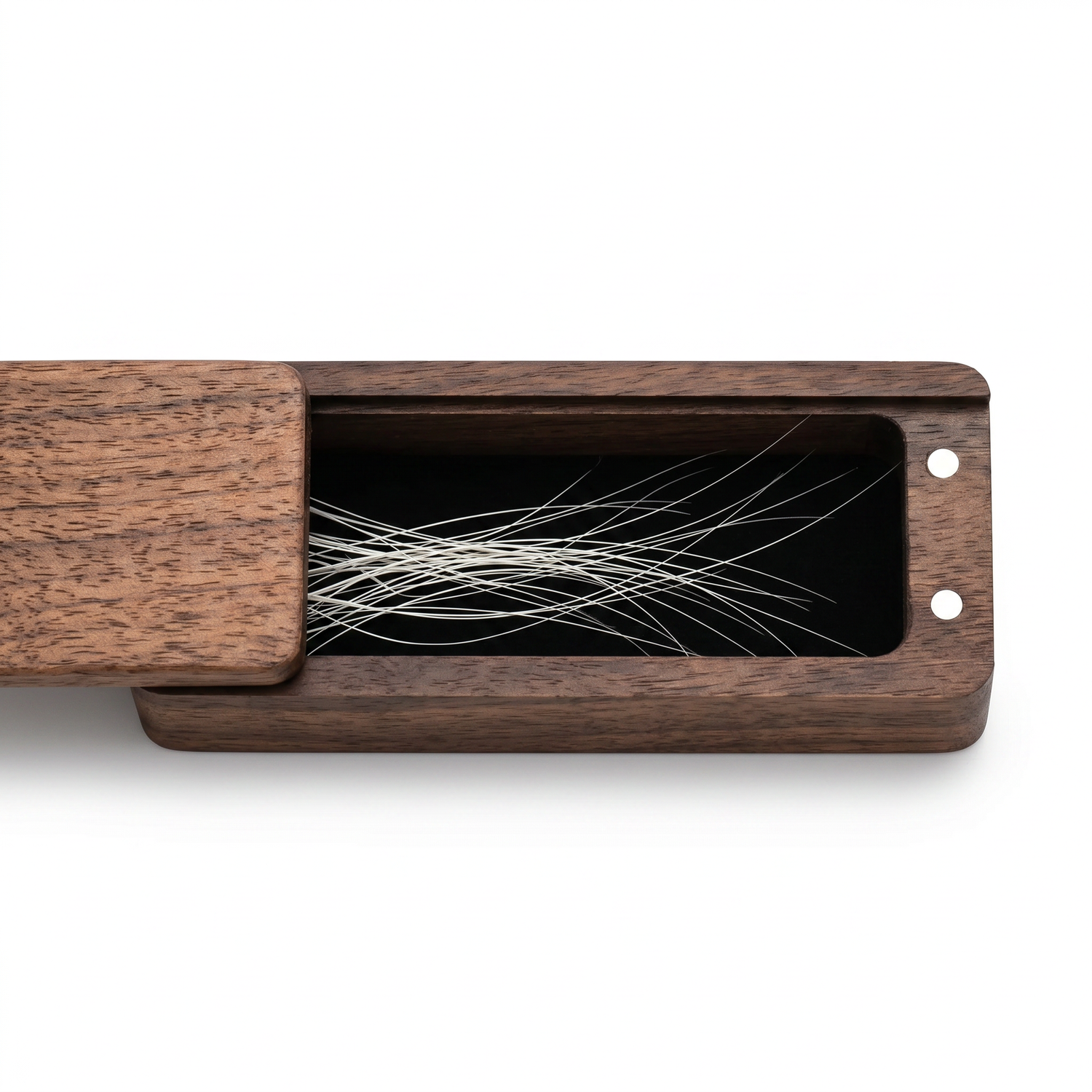 Premium Black Walnut Cat Whisker Keepsake Box