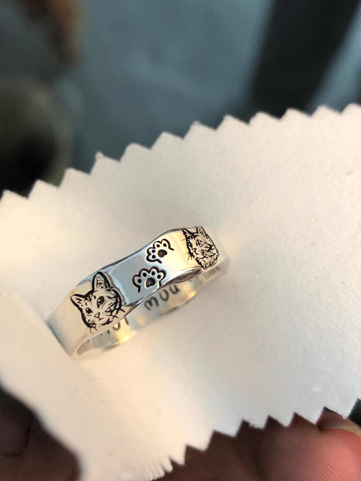 Oralie Custom Pet Portrait Ring