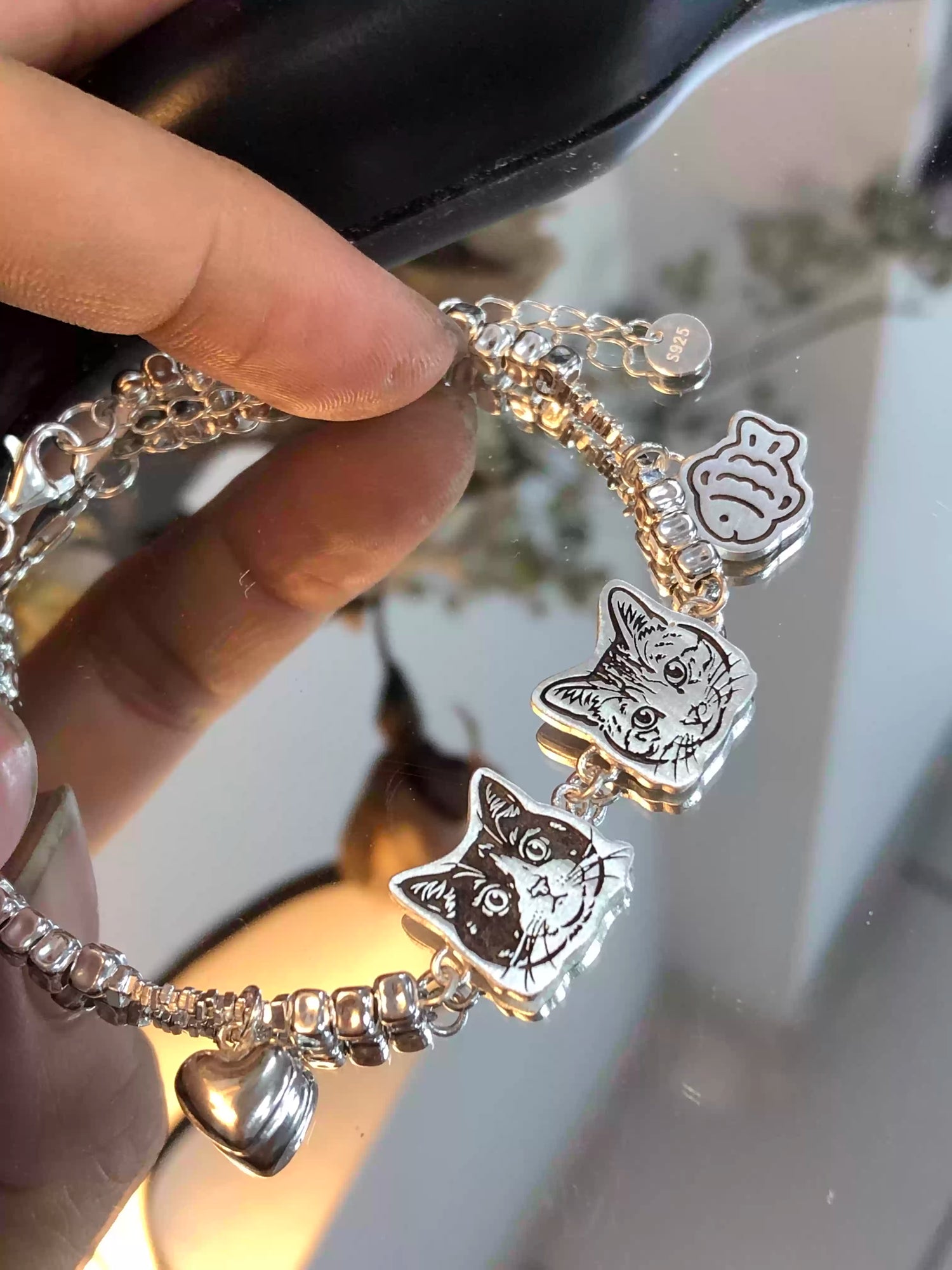 Velora Custom Pet Portrait Charm Bracelet