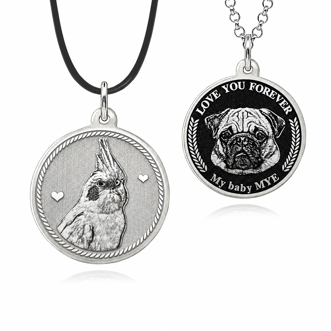 Aura Custom Pet Portrait Necklace