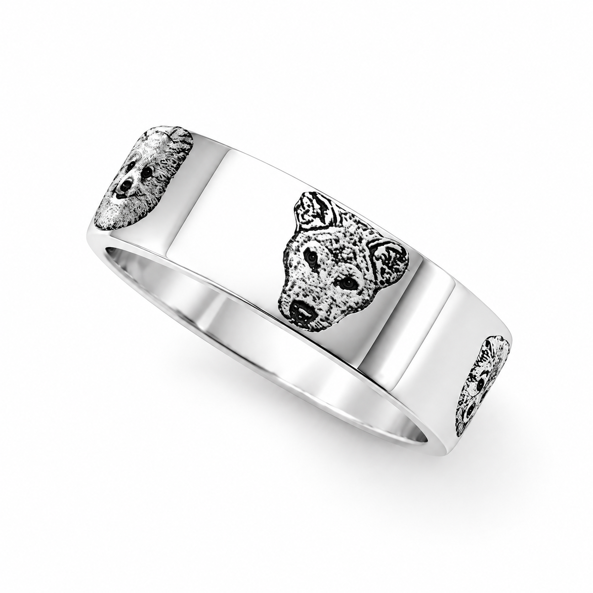 Clover Personalized Sterling Silver Ring
