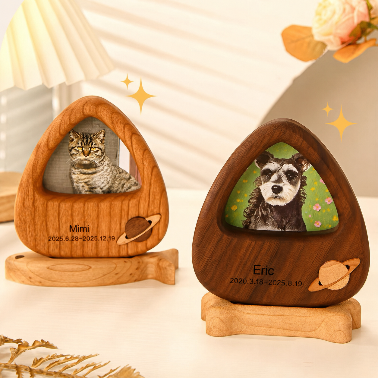 Pawlaxy Custom Engraved Wooden Pet Memorial Picture Frame
